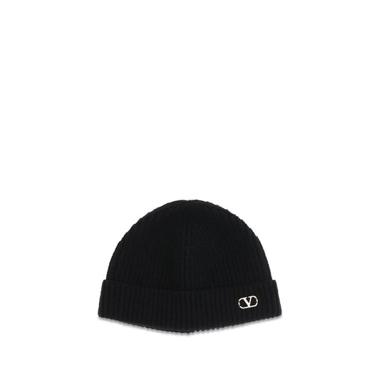 Valentino Garavani Black Cashmere Beanie Valentino Garavani