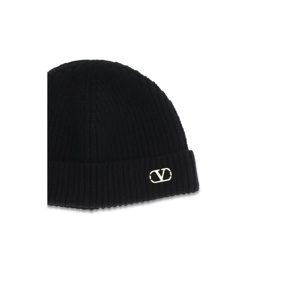 Valentino Garavani Black Cashmere Beanie Valentino Garavani