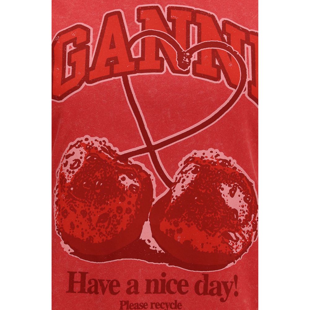 Ganni Multicolor Cotton T-Shirt Ganni