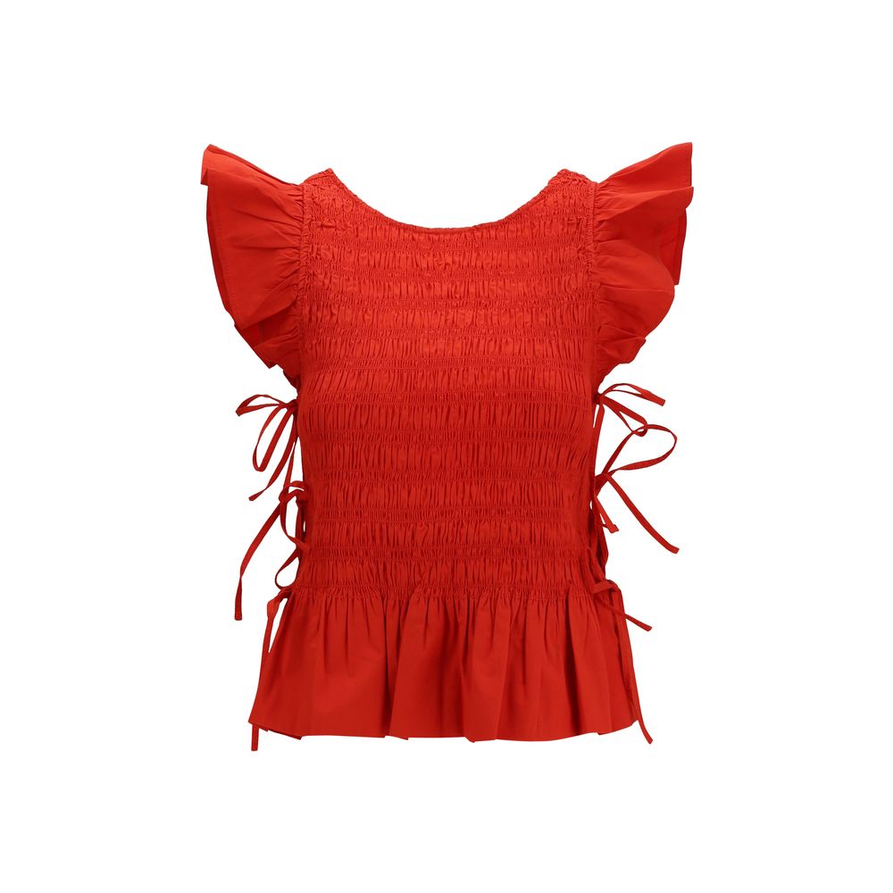 Ganni Multicolor Cotton Blouse Ganni