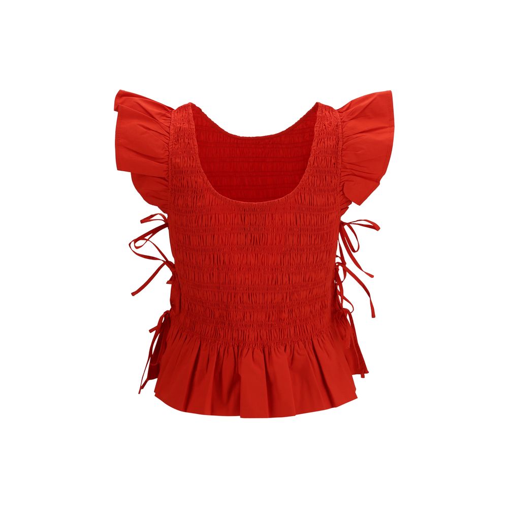 Ganni Multicolor Cotton Blouse Ganni