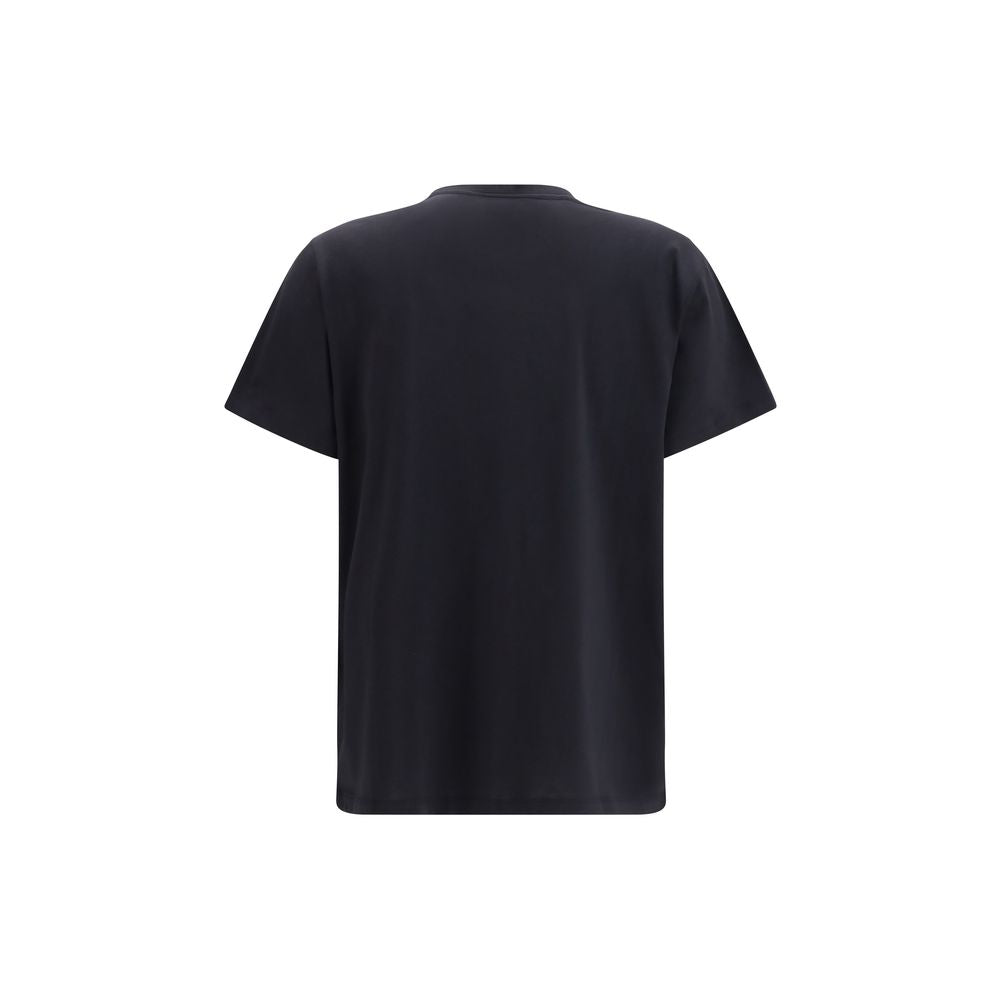 Ganni Black Cotton T-Shirt Ganni