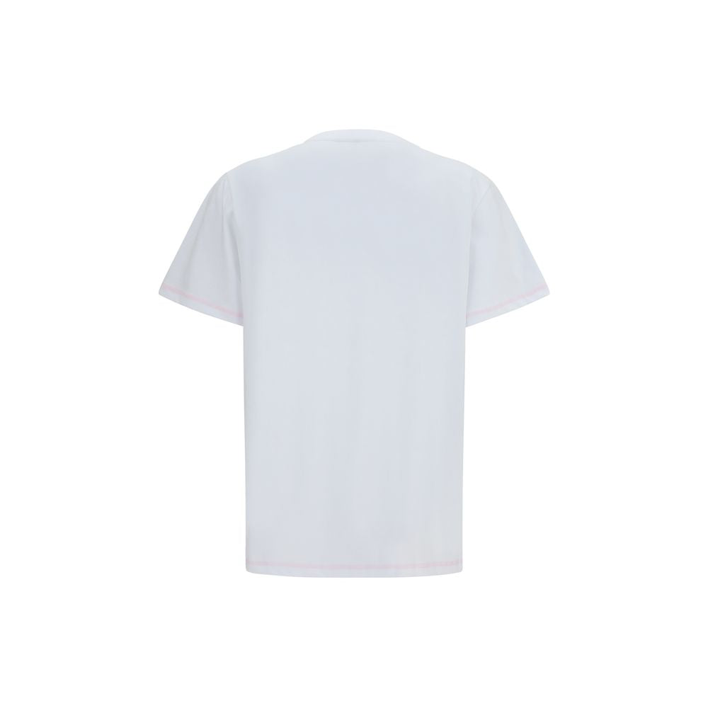 Ganni White Cotton T-Shirt Ganni