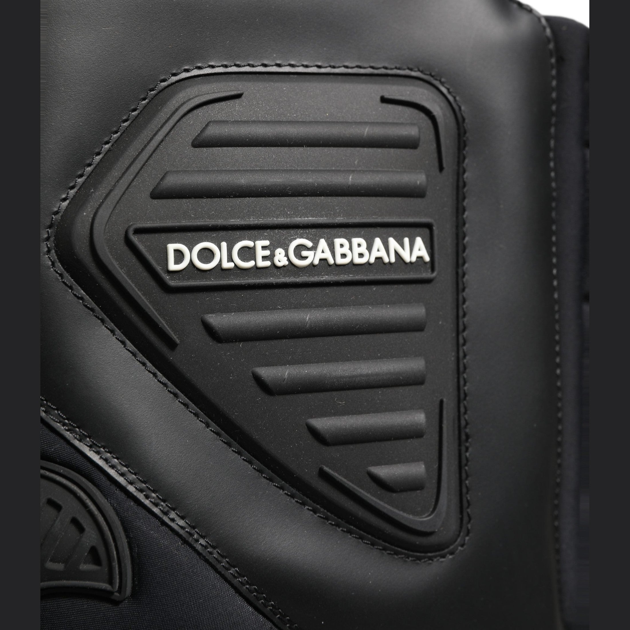 Dolce & Gabbana Black Leather Biker Mid Calf Men Boots Shoes Dolce & Gabbana