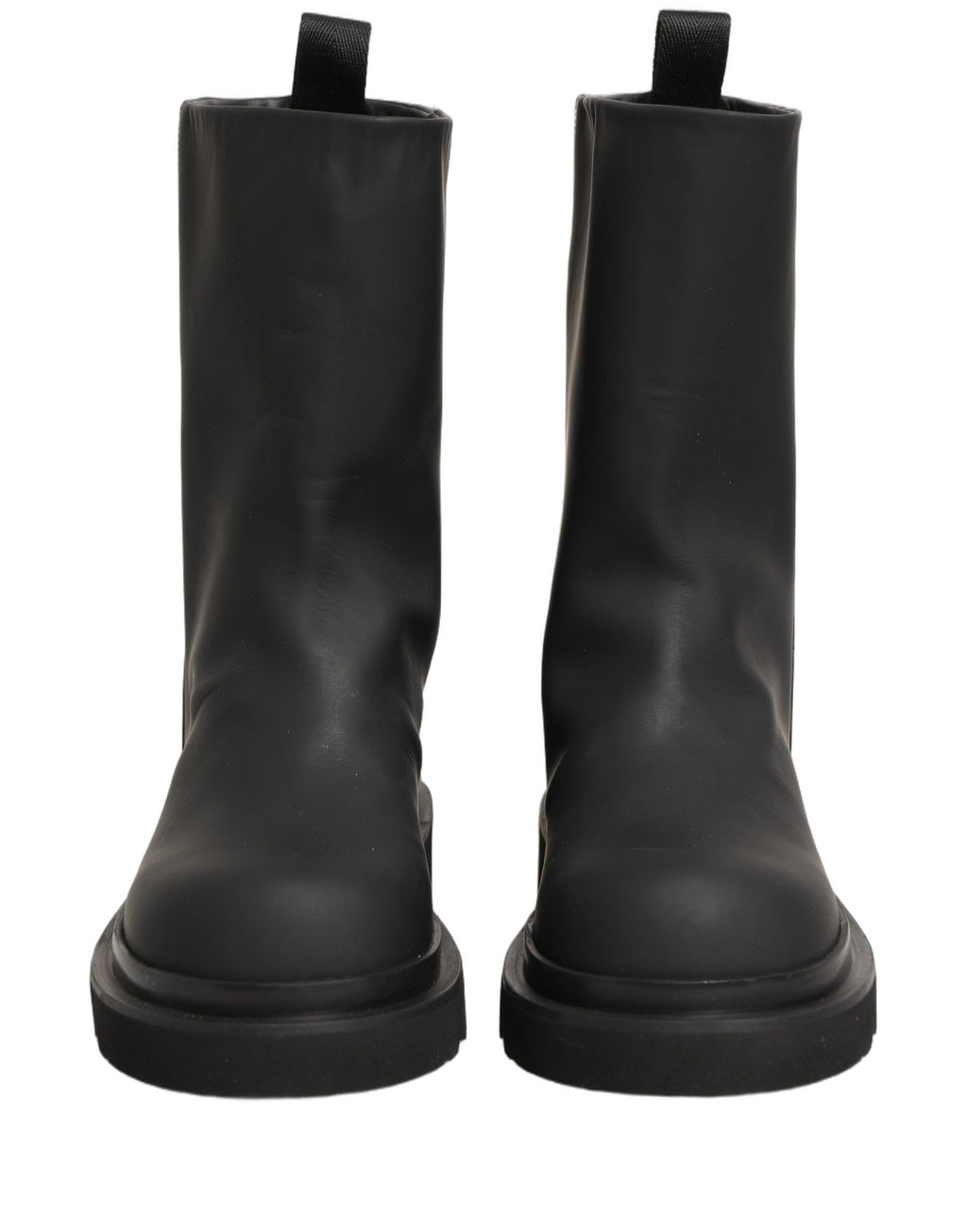 Dolce & Gabbana Black Leather Mid Calf Chunky Men Boots Shoes Dolce & Gabbana