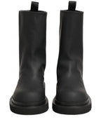 Dolce & Gabbana Black Leather Mid Calf Chunky Men Boots Shoes Dolce & Gabbana