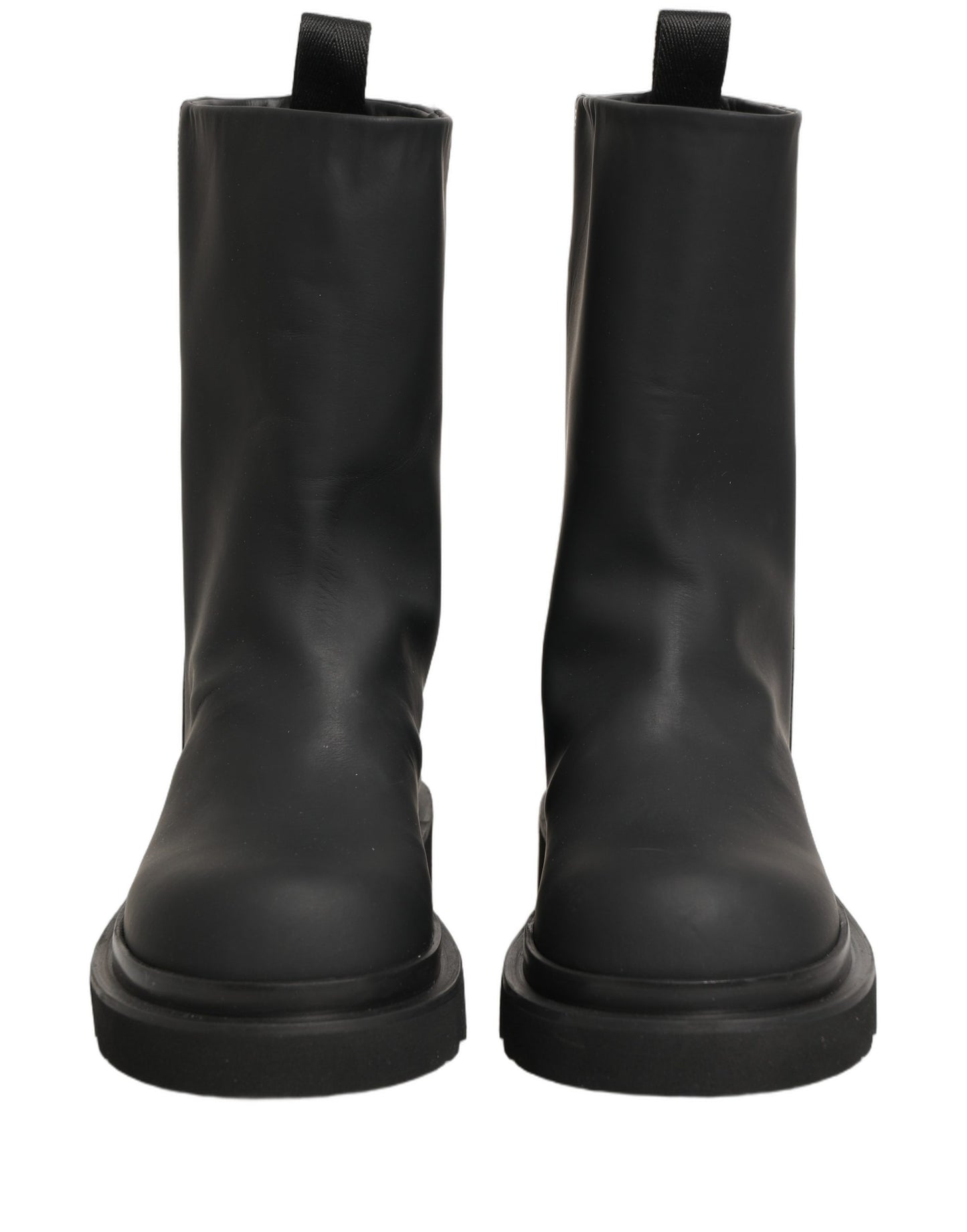 Dolce & Gabbana Black Leather Mid Calf Chunky Men Boots Shoes Dolce & Gabbana