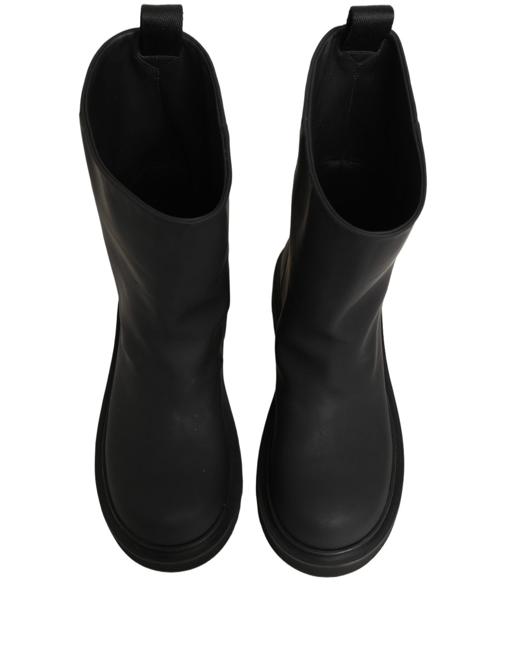 Dolce & Gabbana Black Leather Mid Calf Chunky Men Boots Shoes Dolce & Gabbana