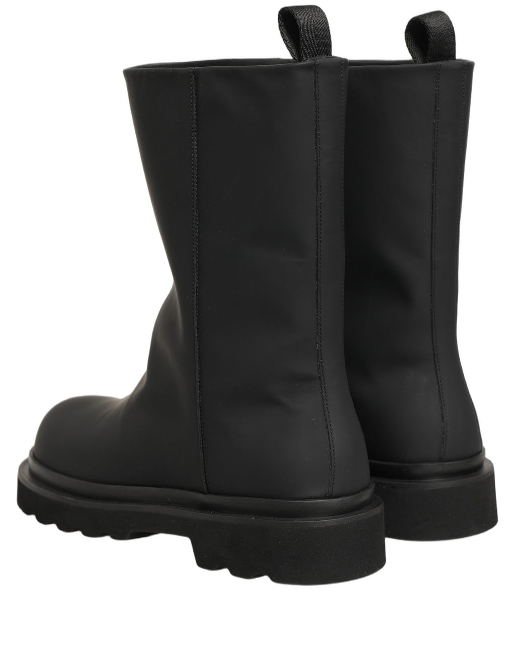 Dolce & Gabbana Black Leather Mid Calf Chunky Men Boots Shoes Dolce & Gabbana
