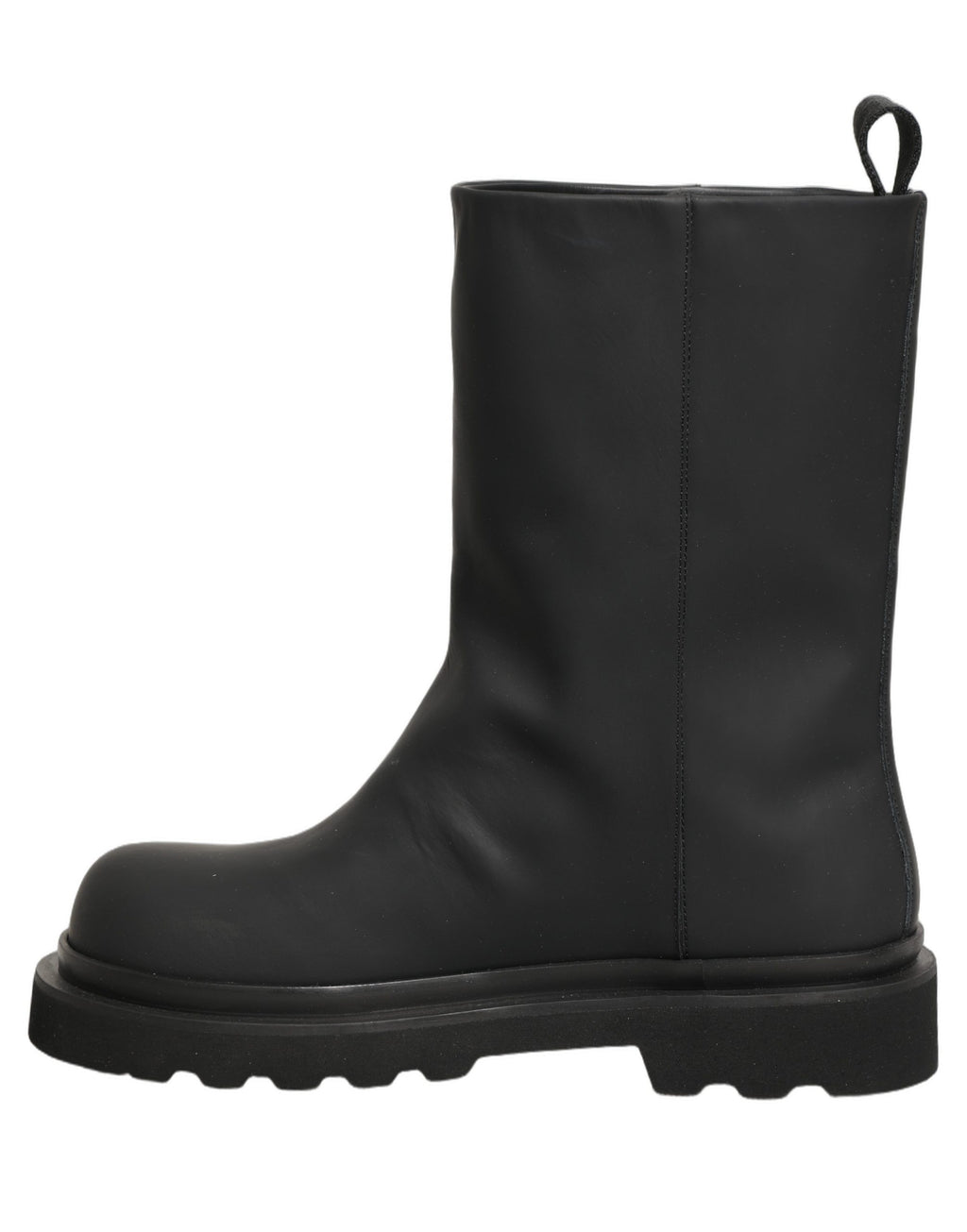 Dolce & Gabbana Black Leather Mid Calf Chunky Men Boots Shoes Dolce & Gabbana