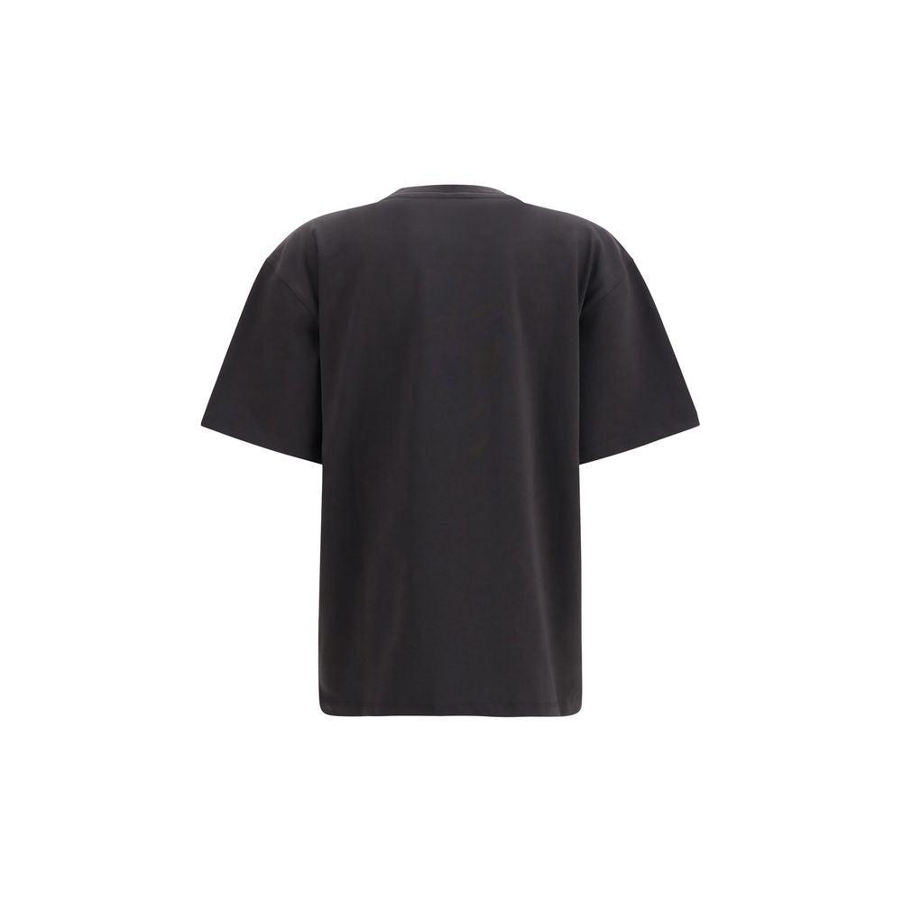 Ganni Black Cotton T-Shirt Ganni