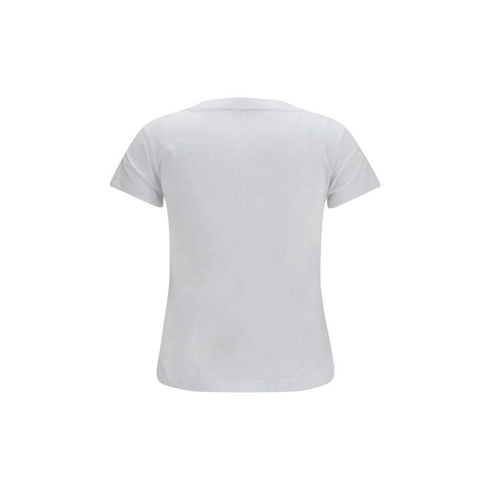 Ganni White Cotton T-Shirt Ganni