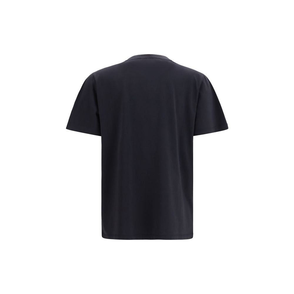 Ganni Black Cotton T-Shirt Ganni