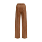 Light beige L'Agence cotton denim jeans with classic five-pocket design and slim fit, displayed on a neutral background.