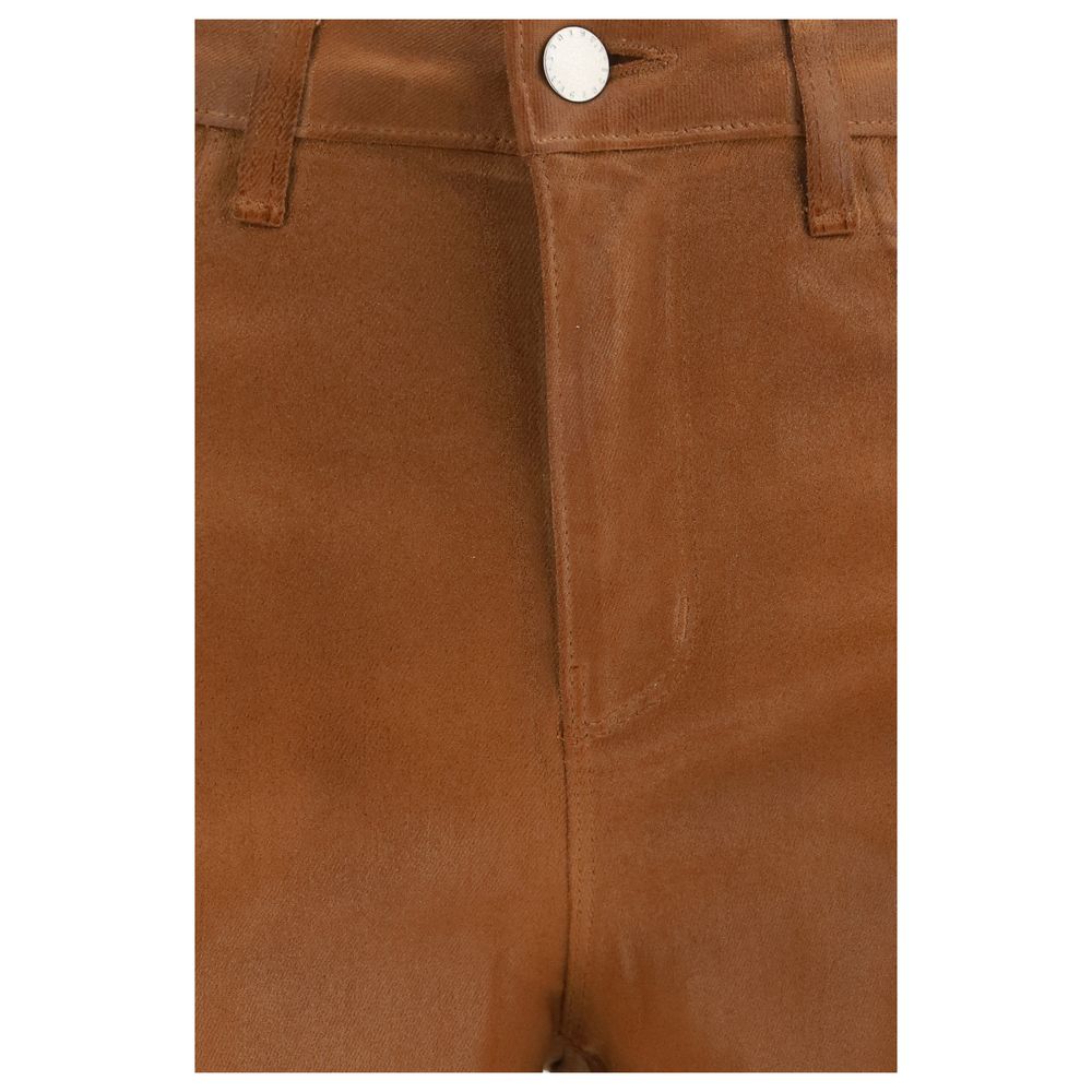 L'Agence Beige Cotton High-Waisted Jean