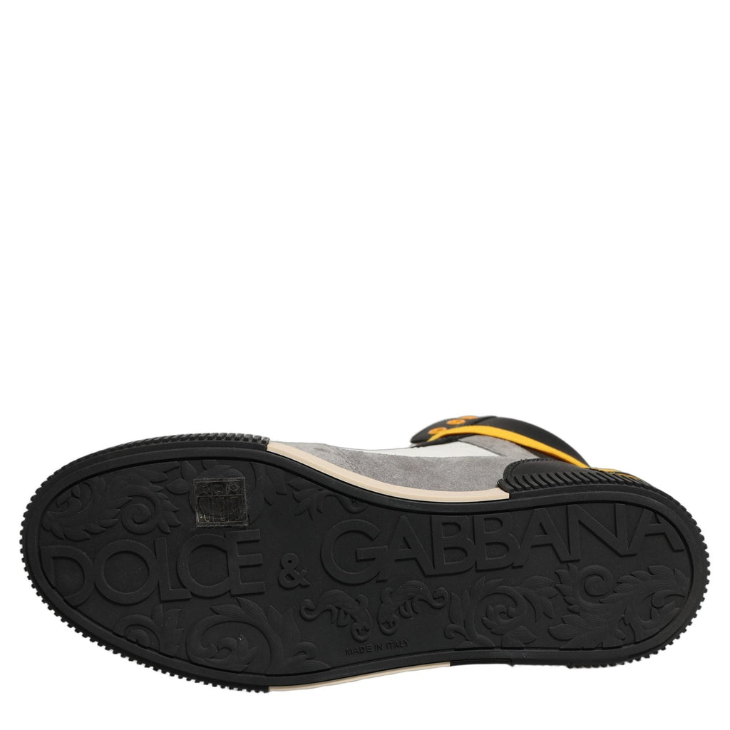 Dolce & Gabbana Multicolor Leather High Top Sneakers Shoes Dolce & Gabbana