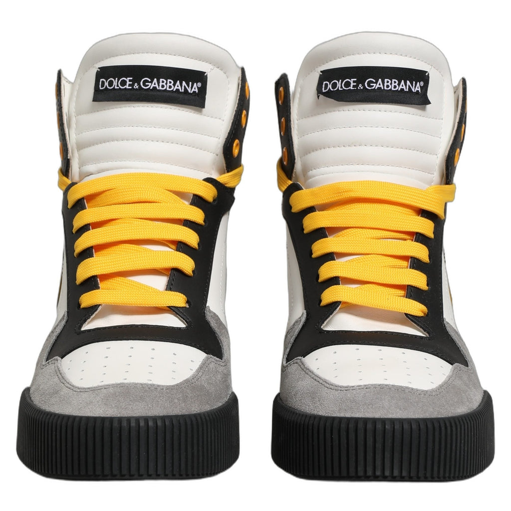 Dolce & Gabbana Multicolor Leather High Top Sneakers Shoes Dolce & Gabbana