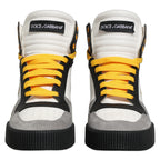 Dolce & Gabbana Multicolor Leather High Top Sneakers Shoes Dolce & Gabbana