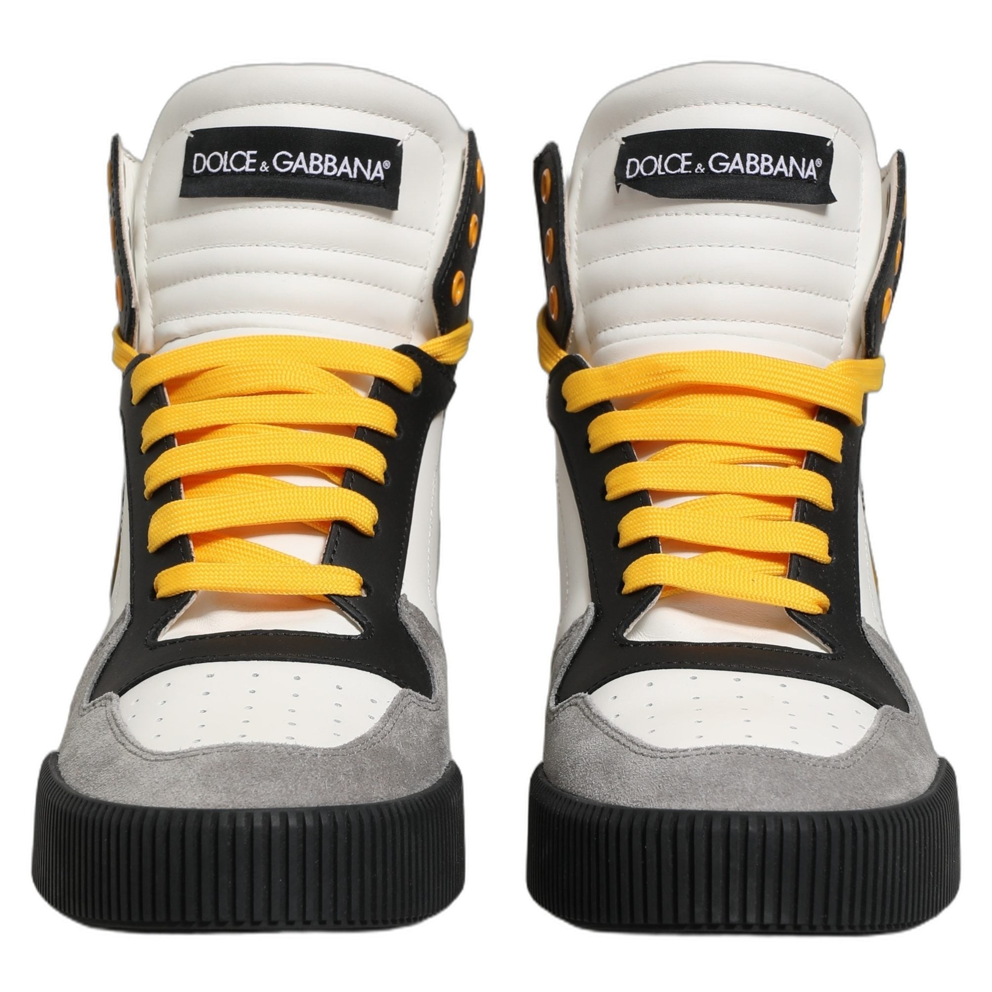 Dolce & Gabbana Multicolor Leather High Top Sneakers Shoes Dolce & Gabbana