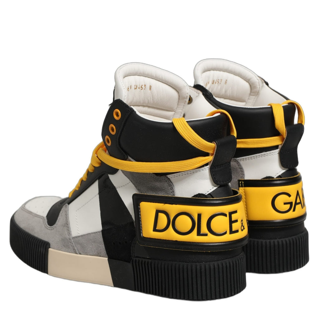 Dolce & Gabbana Multicolor Leather High Top Sneakers Shoes Dolce & Gabbana