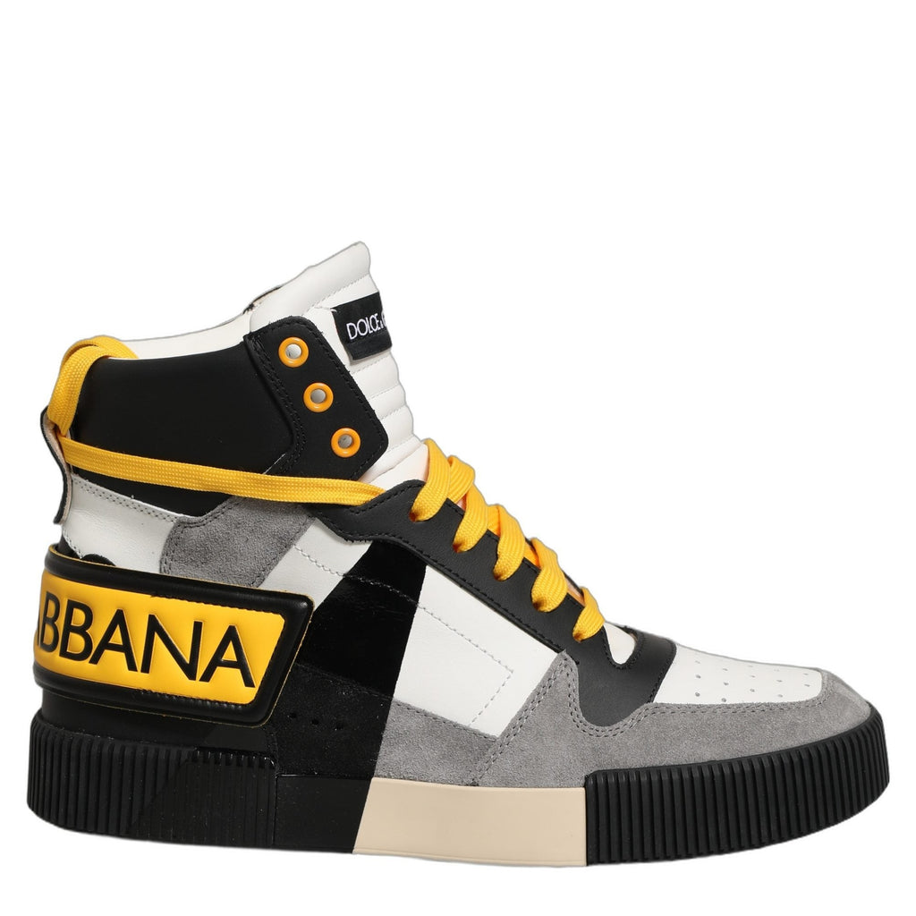 Dolce & Gabbana Multicolor Leather High Top Sneakers Shoes Dolce & Gabbana