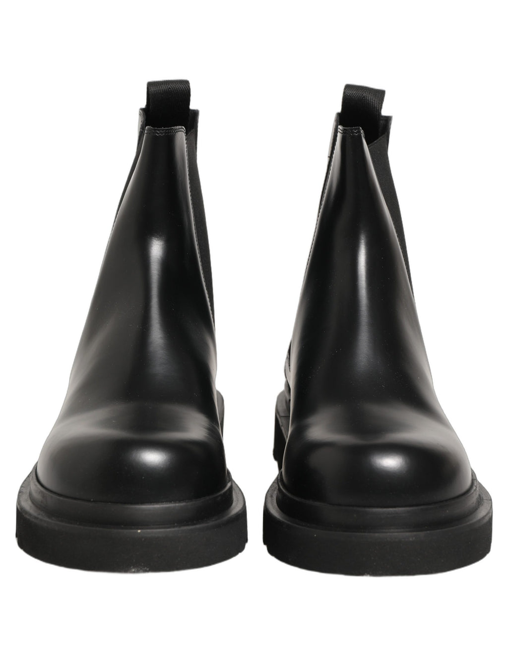 Dolce & Gabbana Black Chelsea Boots Leather Slip On Men Shoes Dolce & Gabbana
