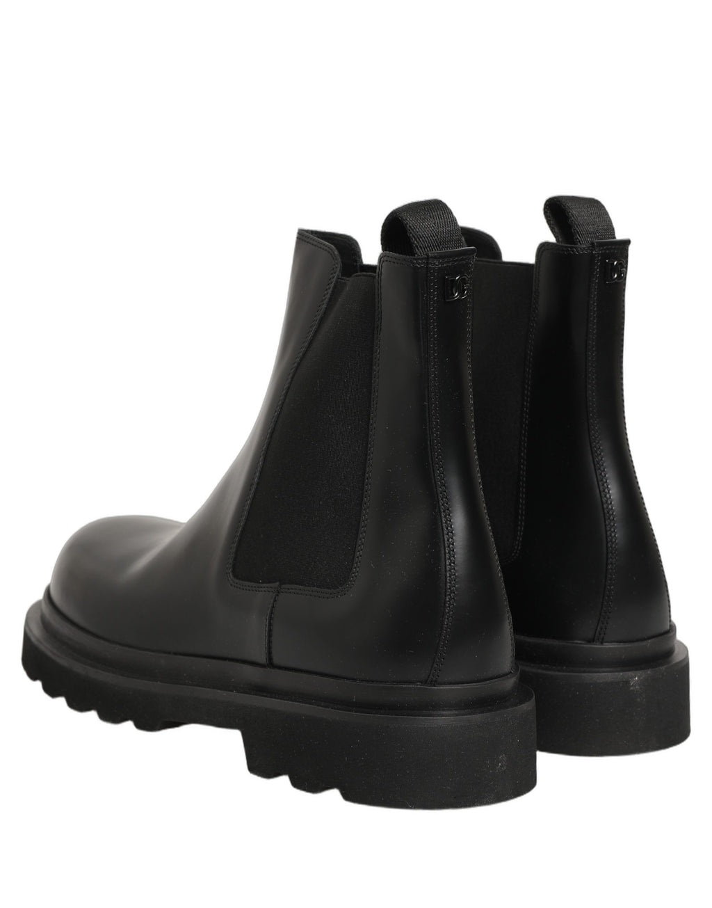 Dolce & Gabbana Black Chelsea Boots Leather Slip On Men Shoes Dolce & Gabbana