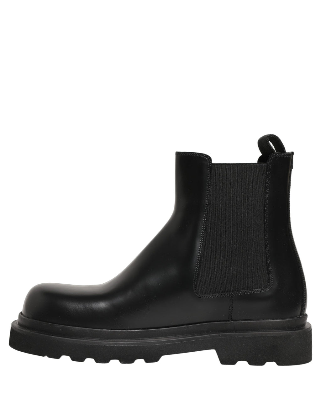 Dolce & Gabbana Black Chelsea Boots Leather Slip On Men Shoes Dolce & Gabbana