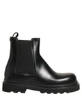Dolce & Gabbana Black Chelsea Boots Leather Slip On Men Shoes Dolce & Gabbana