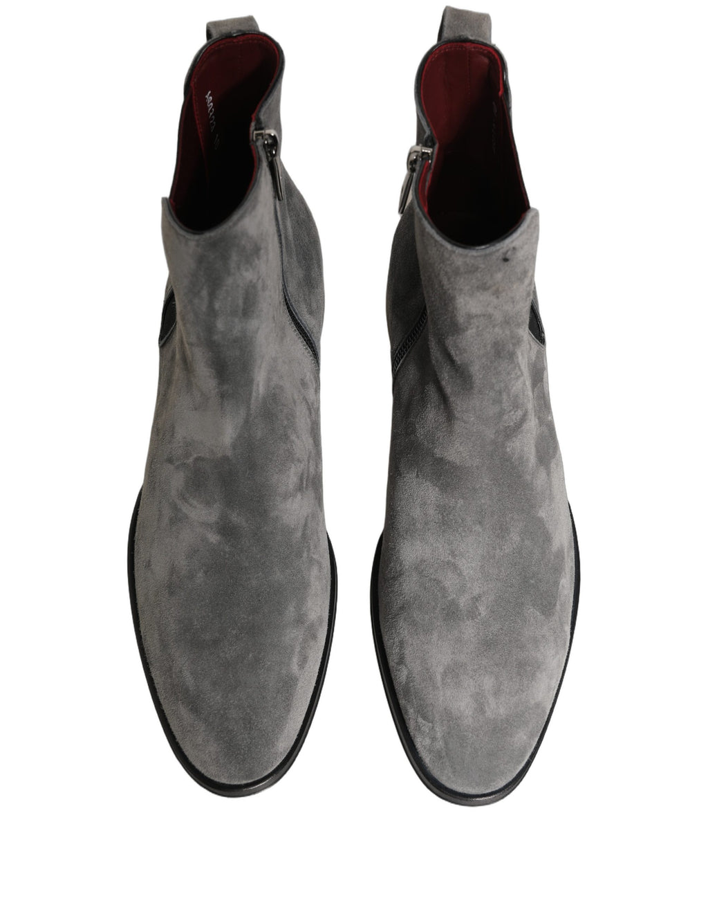 Dolce & Gabbana Gray Suede Leather Chelsea Boots Shoes Dolce & Gabbana