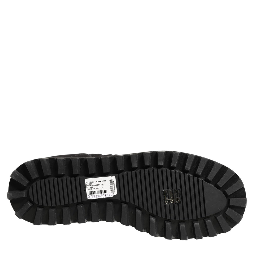Dolce & Gabbana Black Quilted Effect Mid Calf Boots Shoes Dolce & Gabbana