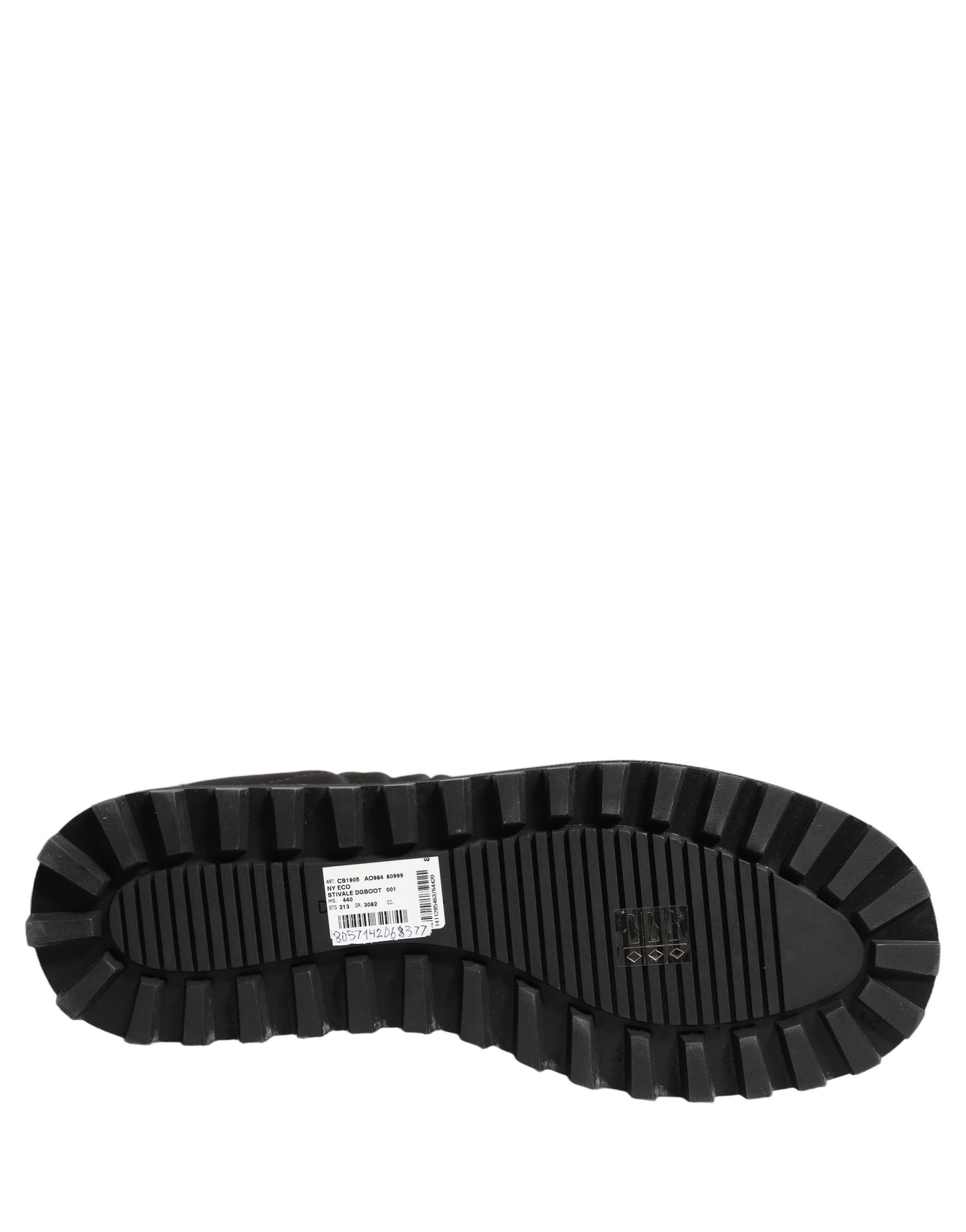 Dolce & Gabbana Black Quilted Effect Mid Calf Boots Shoes Dolce & Gabbana