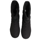 Dolce & Gabbana Black Quilted Effect Mid Calf Boots Shoes Dolce & Gabbana