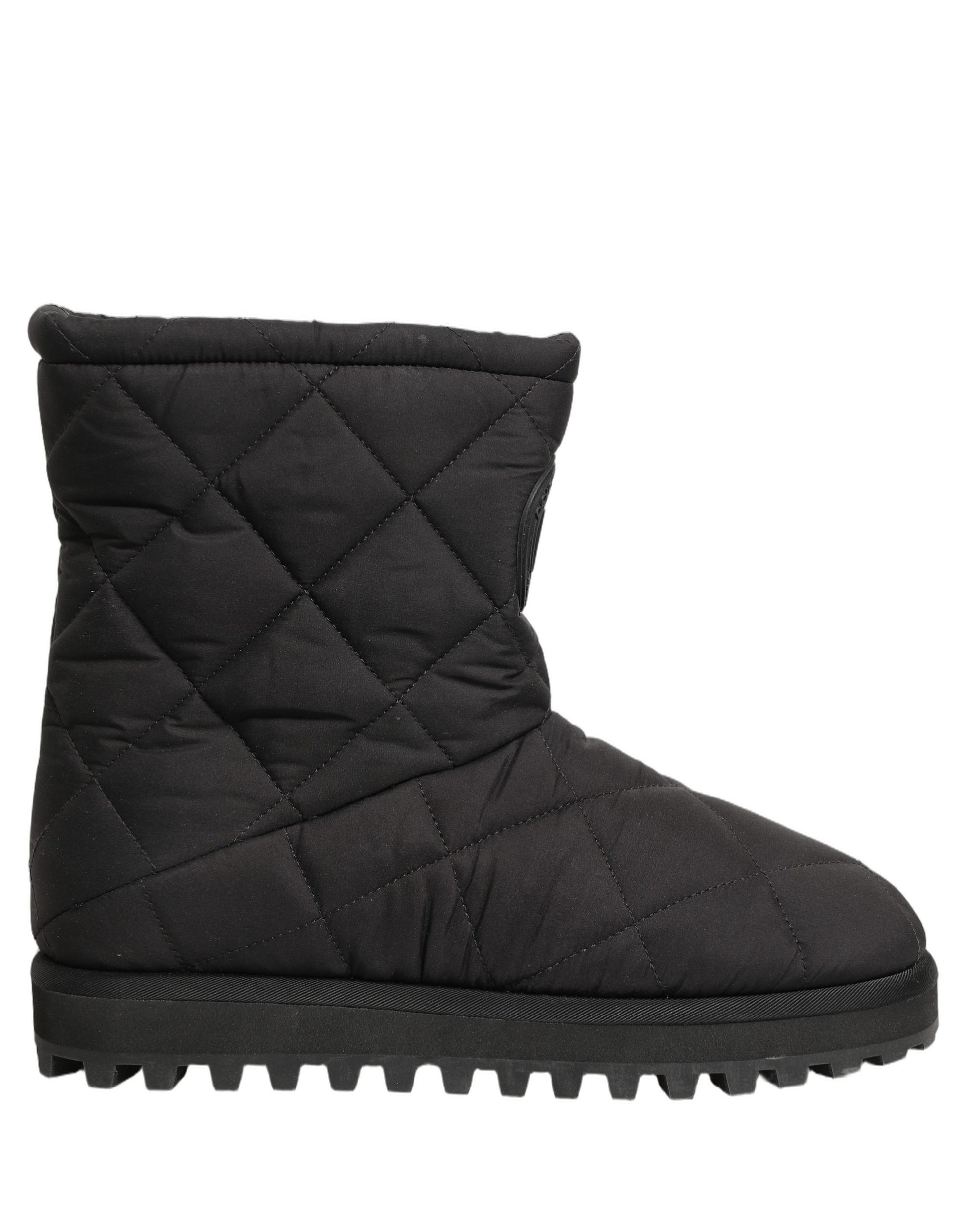 Dolce & Gabbana Black Quilted Effect Mid Calf Boots Shoes Dolce & Gabbana