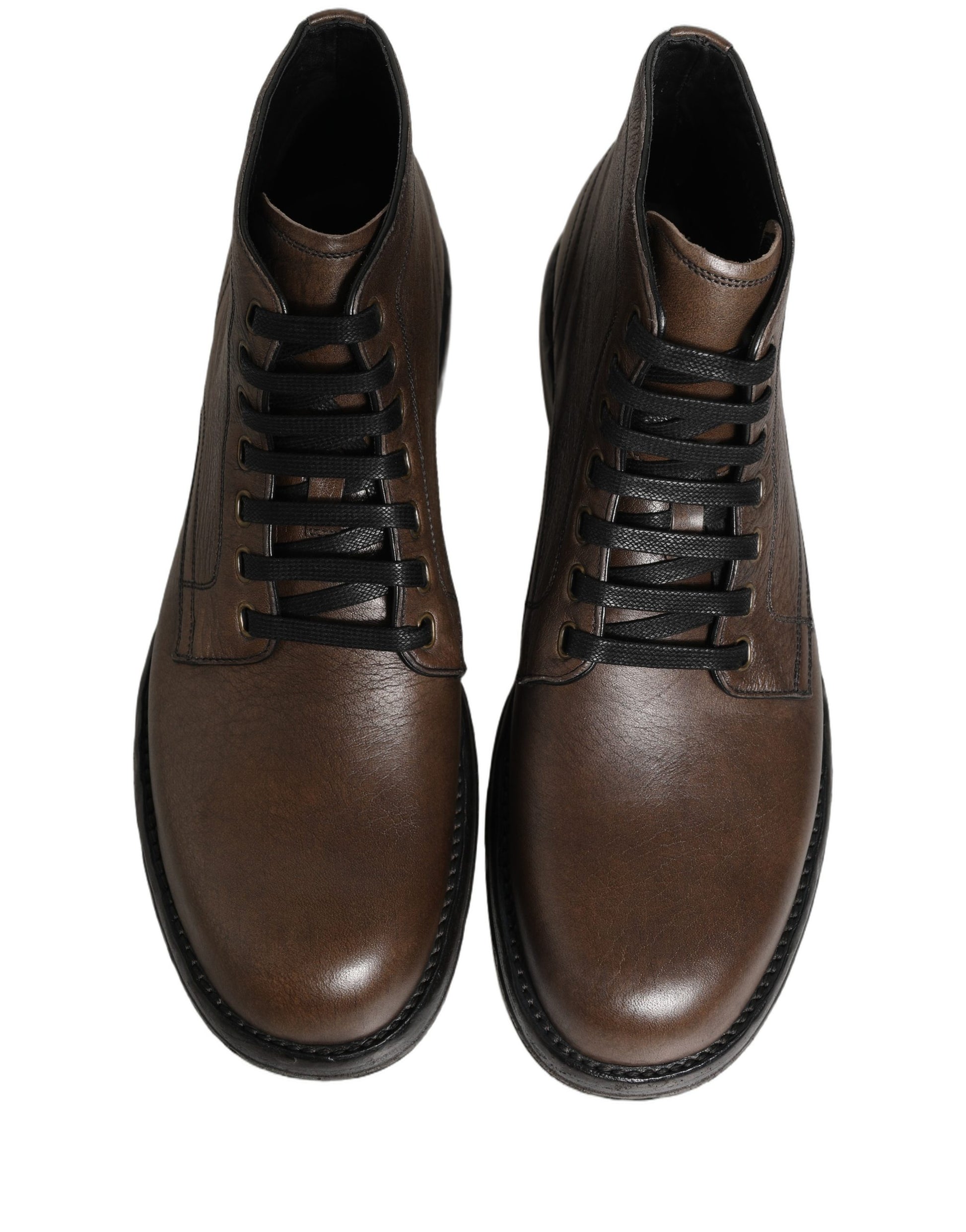Dolce & Gabbana Brown Perugino Leather Men Ankle Boots Shoes Dolce & Gabbana