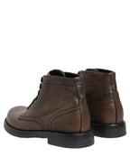 Dolce & Gabbana Brown Perugino Leather Men Ankle Boots Shoes Dolce & Gabbana