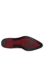 Dolce & Gabbana Red Embellished Chelsea Ankle Boots Shoes Dolce & Gabbana