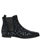 Dolce & Gabbana Black Embellished Chelsea Ankle Boots Shoes Dolce & Gabbana