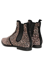 Dolce & Gabbana Silver Embellished Chelsea Ankle Boots Shoes Dolce & Gabbana