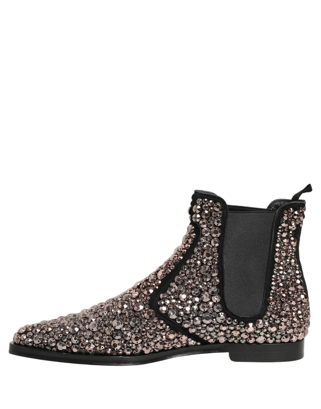 Dolce & Gabbana Silver Embellished Chelsea Ankle Boots Shoes Dolce & Gabbana