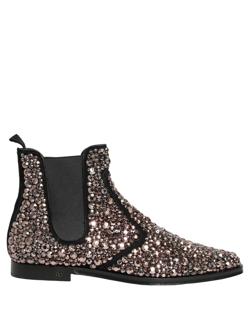 Dolce & Gabbana Silver Embellished Chelsea Ankle Boots Shoes Dolce & Gabbana