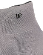 Dolce & Gabbana Gray Stretch Mesh Men Ankle Boots Shoes Dolce & Gabbana