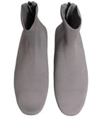 Dolce & Gabbana Gray Stretch Mesh Men Ankle Boots Shoes Dolce & Gabbana