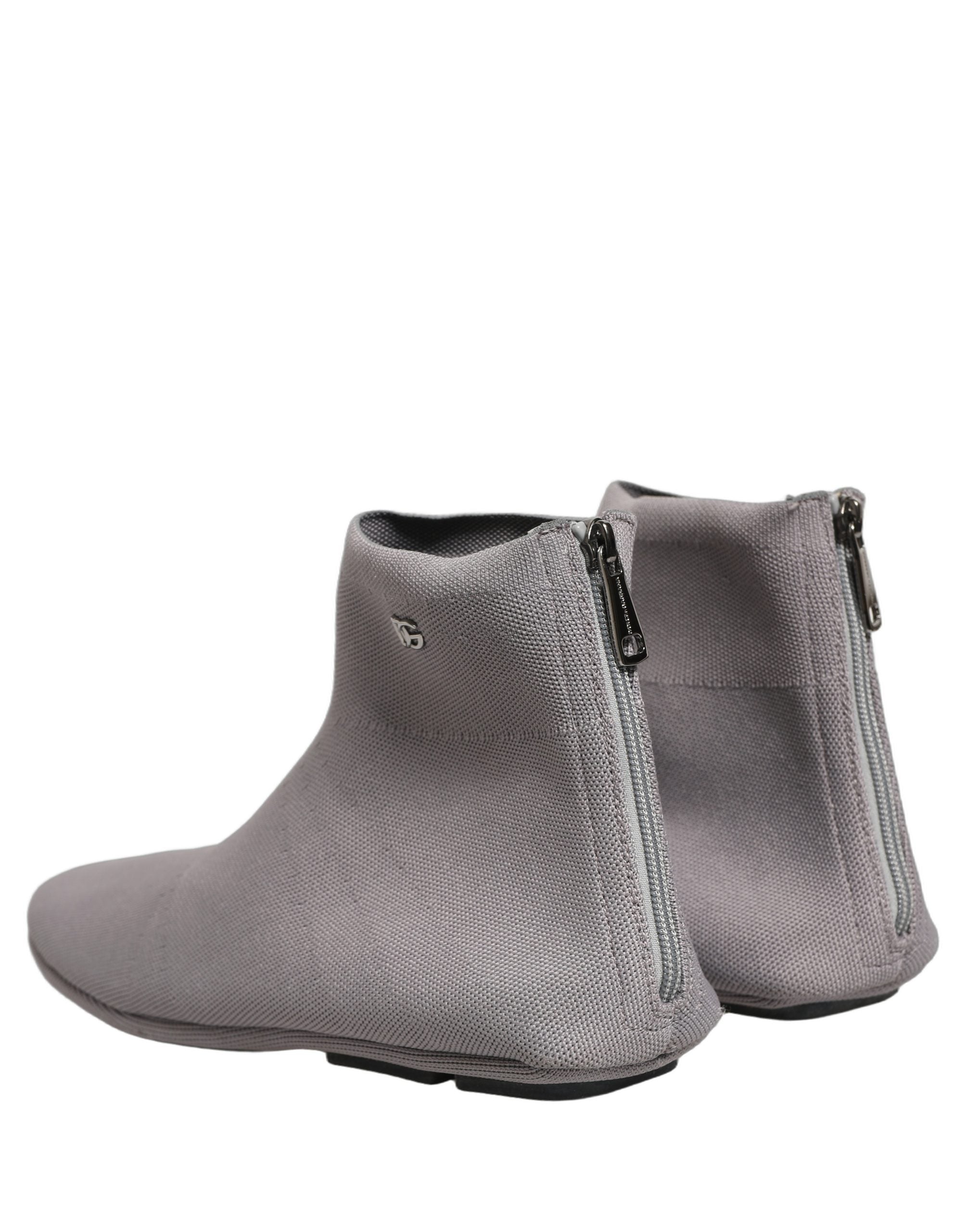 Dolce & Gabbana Gray Stretch Mesh Men Ankle Boots Shoes Dolce & Gabbana
