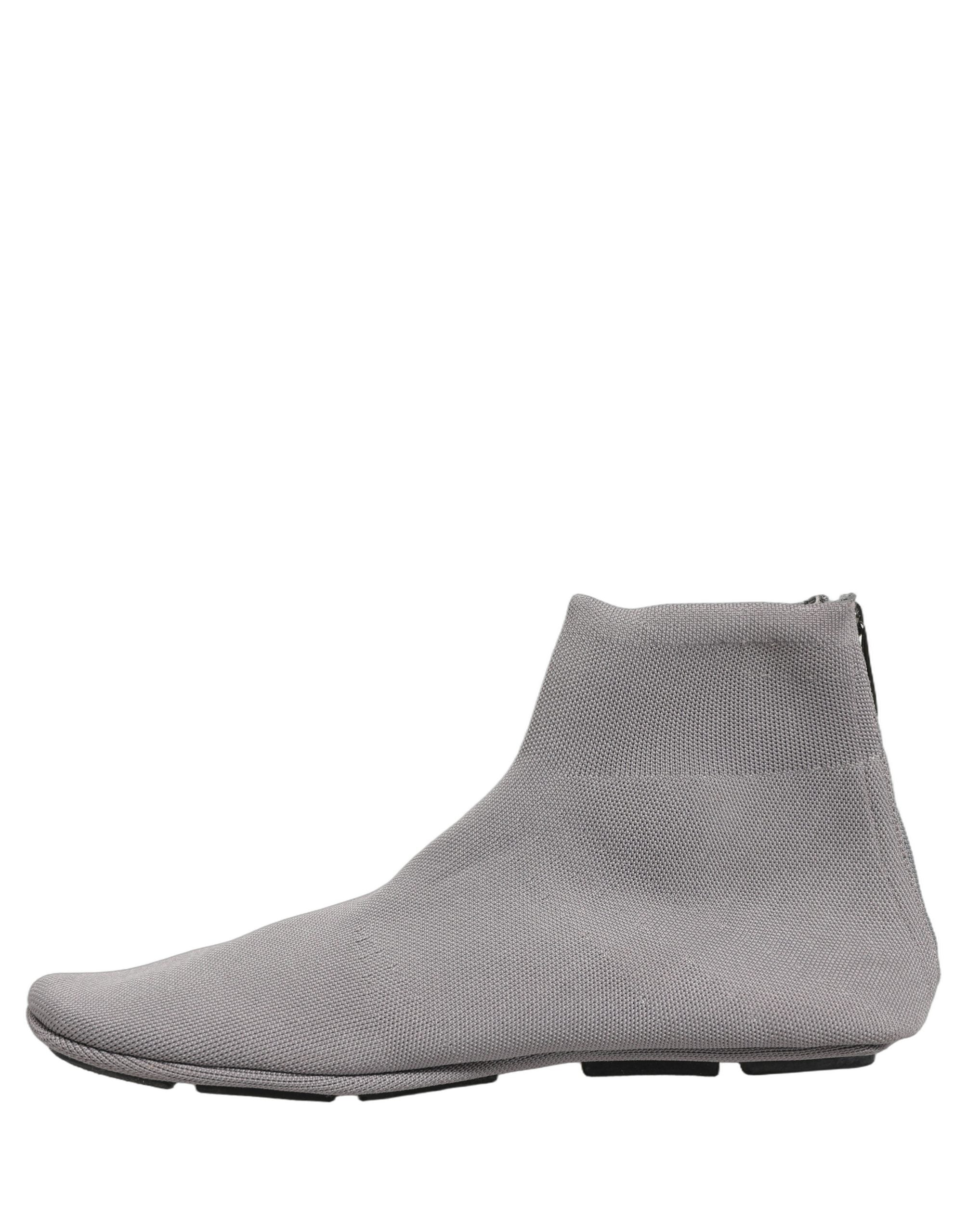Dolce & Gabbana Gray Stretch Mesh Men Ankle Boots Shoes Dolce & Gabbana