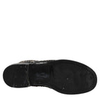 Dolce & Gabbana Black Leather Runway Studs Ankle Boots Shoes Dolce & Gabbana