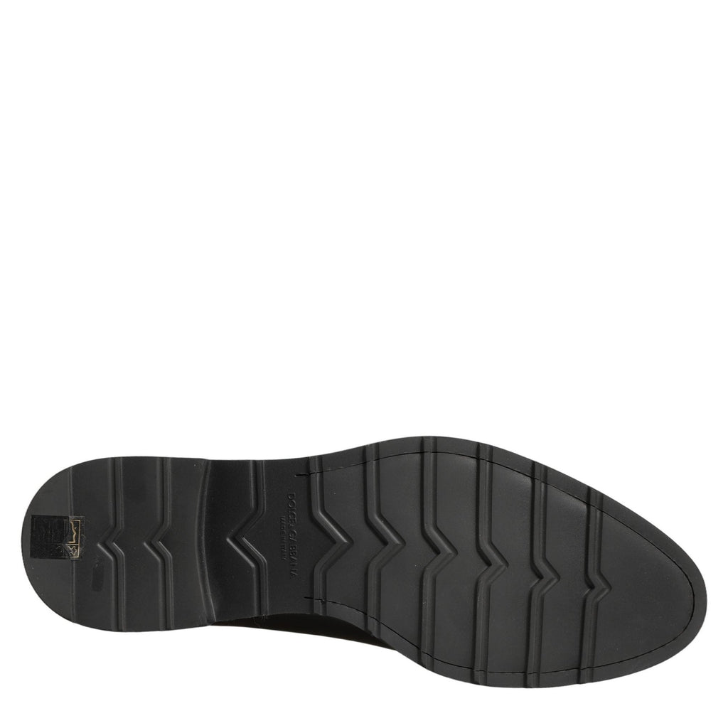 Dolce & Gabbana Black Leather Men Oxford Dress Formal Shoes Dolce & Gabbana