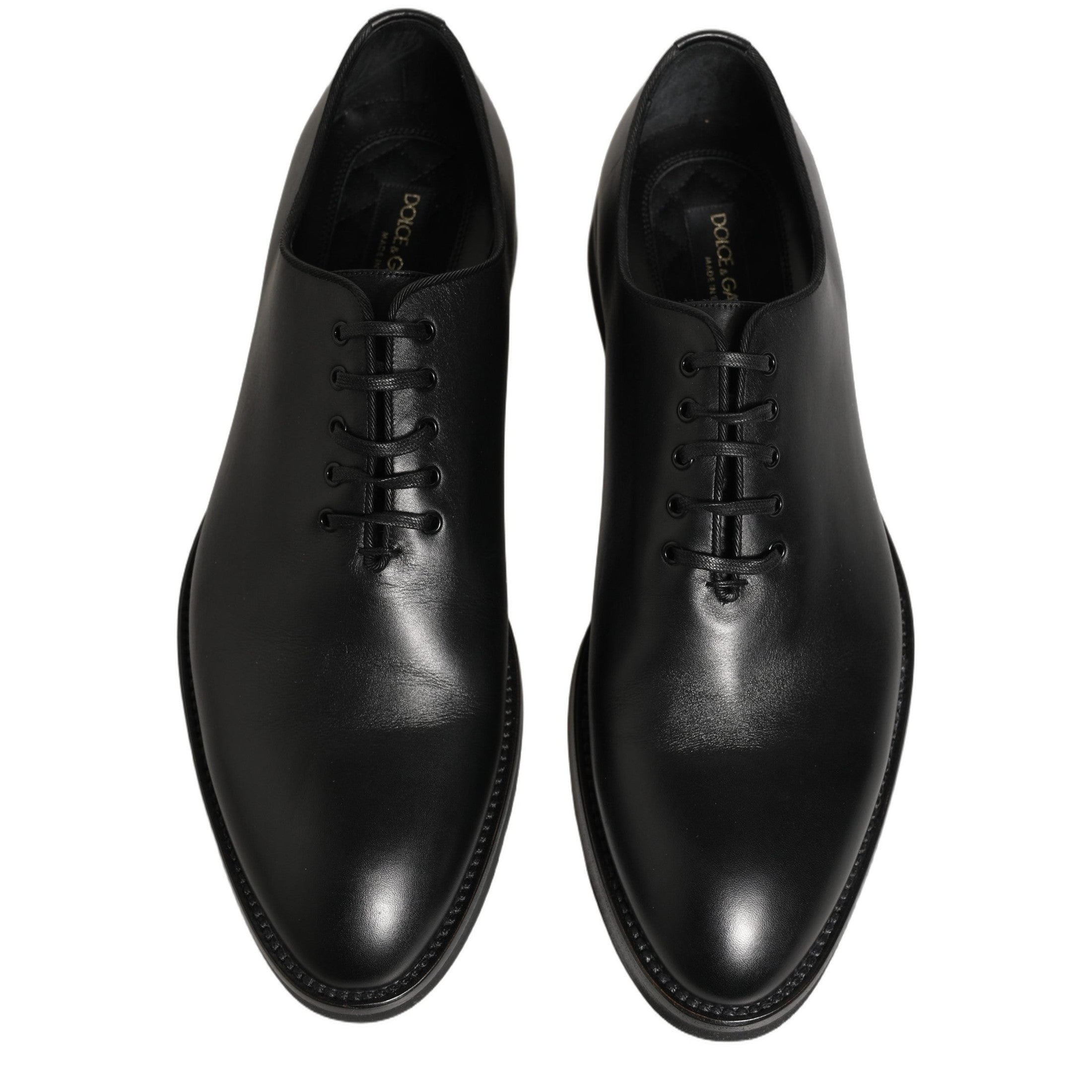 Dolce & Gabbana Black Leather Men Oxford Dress Formal Shoes Dolce & Gabbana