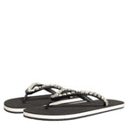Dolce & Gabbana Black Embellished Rubber Flip Flops Men Shoes Dolce & Gabbana