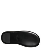 Dolce & Gabbana Black Crystal Embellished Platform Men Slides Shoes Dolce & Gabbana